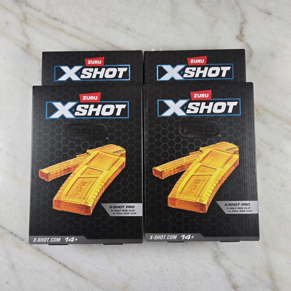 Zuru X-Shot  X Shot Pro 1 Half Clip And 1‎ Full Clip - Clips Only New In Boxes 4